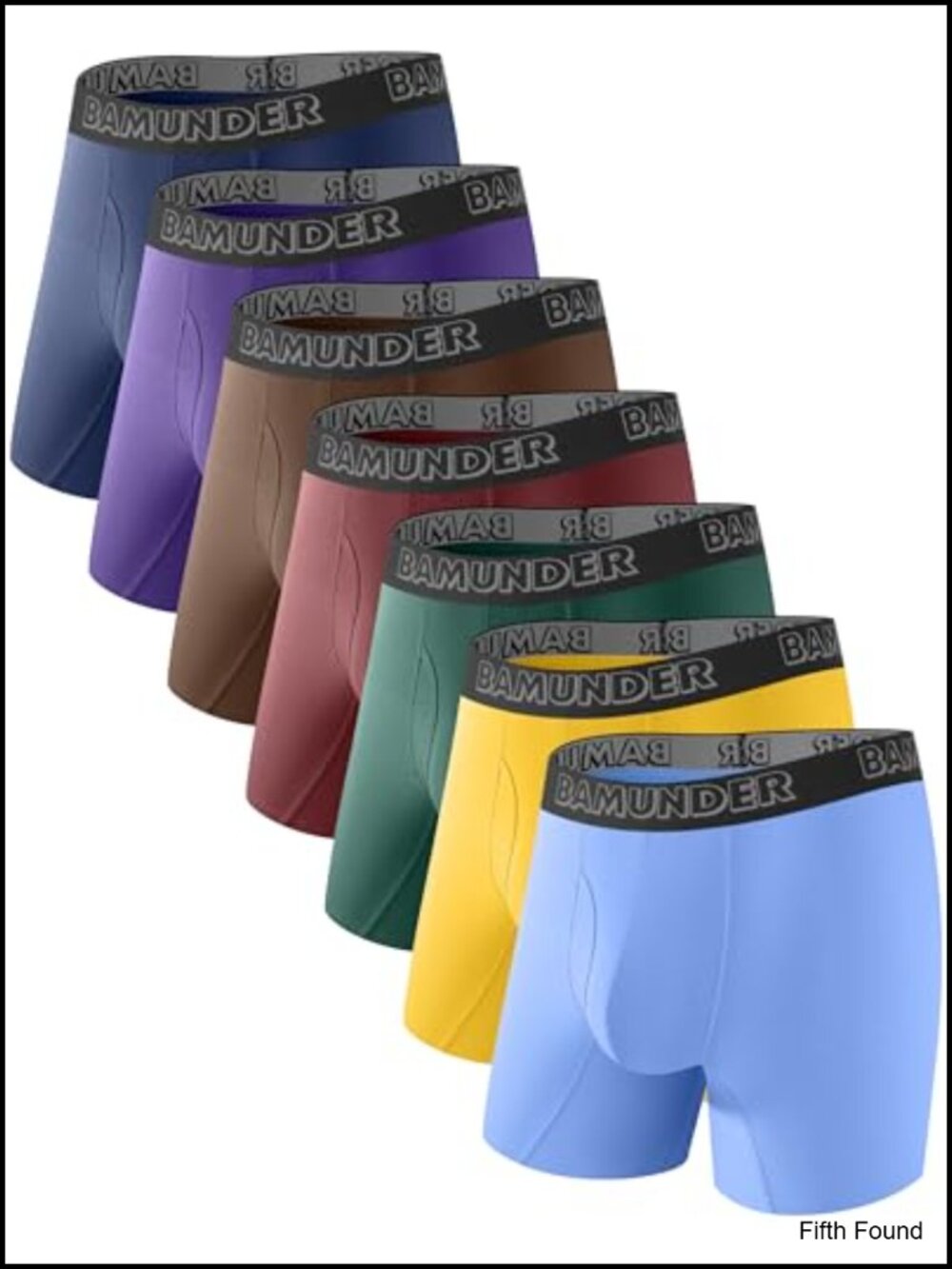 Bamboo Viscose Boxer Briefs 7 Pack, Men's 3D U-Shaped Pouch No Ride-Up